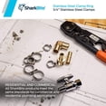 thumbnail image 6 of SharkBite 3/4 Inch Clamp Rings, Pack of 10, PEX, PE-RT, UC955A, 6 of 7
