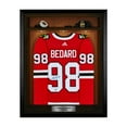 thumbnail image 1 of Connor Bedard Signed Chicago Hockey Locker Room 36x44 Jersey Frame, 1 of 1