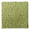 thumbnail image 4 of Bimba Green Floral & Stork Bird Pure Silk Printed Head Bandanas Summer Neck Wrap Scarf 40 x 80 Inches, 4 of 6