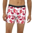 thumbnail image 2 of Men'S Boxer Briefs, Exotic Cute Alpaca Cactus Red Soft And Breathable Mens Underwear Boxer Briefs With Widen Waist, 2 of 2