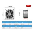 6''7'' Booster Fan Extractor Exhaust Fan Ventilation Pipe Fan For