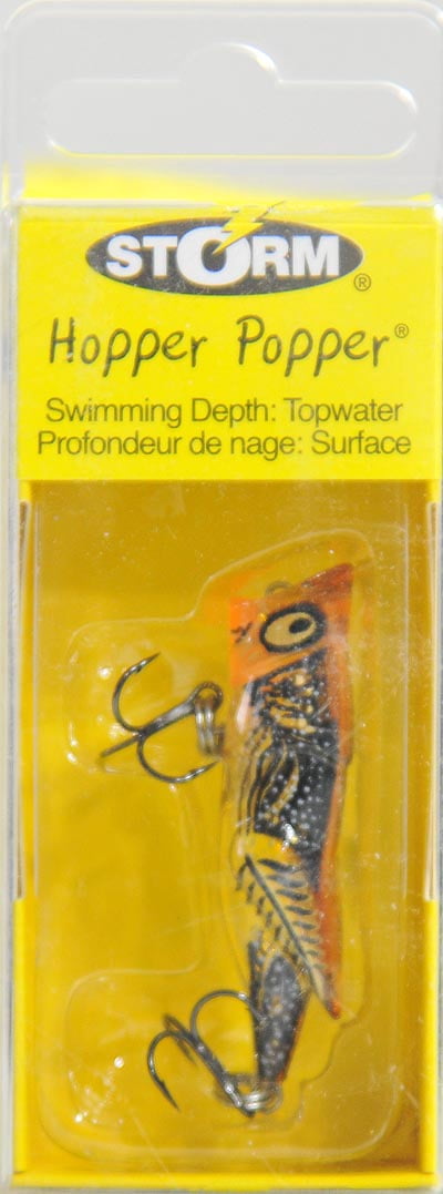 Storm Hopper Popper 1 1/2" Topwater Fishing Lure 1/16oz Phantom Orange