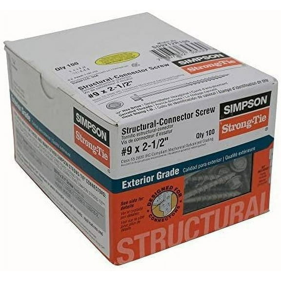 100 #9X2-1/2 WD SCREW SD9212R100-R Contains 4 per case by Simpson Strong-Tie