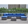 thumbnail image 6 of Kingway 101'' Wicker Outdoor Patio Sectional, 6 of 13