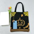 thumbnail image 3 of Bolso Mano Ganchillo Halloween Hombro Gran Capacidad Compras (calabaza), 3 of 6