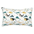 thumbnail image 1 of Fotbe Cute Whale Funda de Almohada Decorativa Estilo Occidental, Lujo en Algodón, Fundas para Almohadas King, Cojín Estampado para Decoración del Hogar-20"x30", 1 of 6