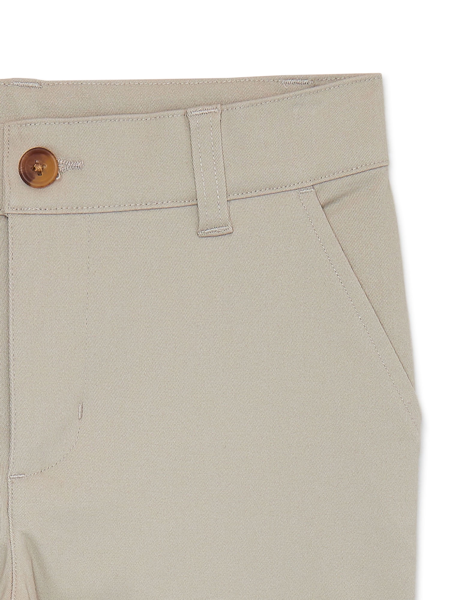 Wonder Nation Boys School Uniform Flat Front Pants, 2-Pack, Sizes 4-18 & Husky