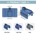 thumbnail image 6 of LRSE Couch Cup Holder，Foldable Sofa Arm Organizer with Storage Pouch, Storage Pockets for Phone/Tablet/Remote, Non-Slip Couch Tray for Recliner, Bedside Light Blue, 6 of 7