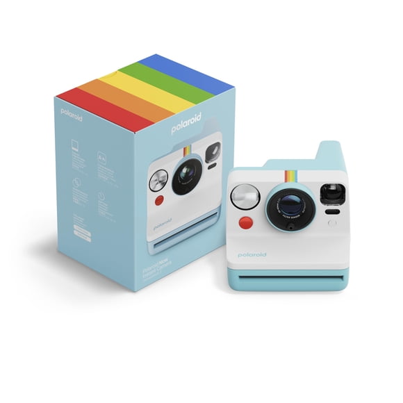 Polaroid Now Cámara de película instantánea I-Type de tercera generación - Azul ártico - Sólo cámara sin película (9157)