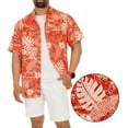 thumbnail image 2 of HAPPY BAY Men's Hawaiian Shirts Short Sleeve Button Down Shirt Mens Aloha Shirts Casual Vacation Summer Party Caribbean Shirts for Men Funny L Tropical, Red, 2 of 5