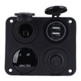 thumbnail image 1 of Socket Panel Dual USB Power Outlet 4.2A LED Voltmeter Cigar Lighter Socket Car Marine Boat RV Truck, 1 of 7