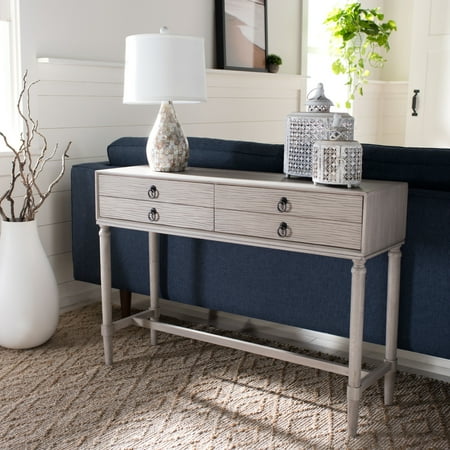 SAFAVIEH Aliyah Solid 4 Drawer Console Table Greige