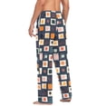 thumbnail image 3 of FORMRS Mens Pajama Pants with Pockets Cotton Sleepwear Lounge Bottoms Sizes S-2XL, Blue Circle Mosaic, 3 of 7