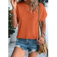 thumbnail image 4 of Womens Short Sleeve Tops Orange L, 4 of 6