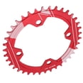 thumbnail image 4 of Plato de bicicleta de montaña de aleación de aluminio de 38T, estrecho y ancho, para BCD de 104 mm, rojo, actualización de una sola velocidad, 4 of 8