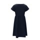 thumbnail image 5 of ICHUANYI Clearance Women's Casual Summer Cotton Linen Solid Color Round Neck Short Sleeve Dress Midi Dress(Dark Blue, L) ICHUANYI WER2023080813716, 5 of 5