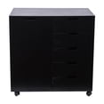 thumbnail image 4 of Wood Filing Cabinet, 5 Drawers plus 2-compartment Cabinet, Black Color, 4 of 11