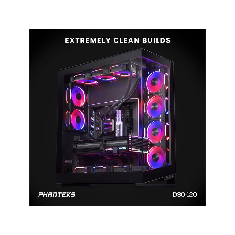 Phanteks D30-120 DRGB PWM FAN, Premium D-RGB Performance Fan, ARGB