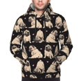 thumbnail image 2 of Bingfone French Bulldog Men's Drawstring Hoodie Long Sleeve Pocket Sweatshirts-Small, 2 of 6