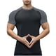 thumbnail image 2 of pstuiky camisetas para hombre, Blusas deportivas informales de verano para hombre, de manga corta, color liso, con cuello en V camisas casuales para hombre m, 2 of 3