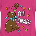 thumbnail image 3 of Instant Message - Oh Snap Chocolate Bunny - Toddler And Youth Girls Short Sleeve Graphic T-Shirt, 3 of 6