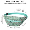 thumbnail image 3 of Fanny Pack Light Green Christmas Village Pattern Waist Pack Bag,Running Cross Bag,Waterproof Large Fanny Packs for Women Men for Travel Running Hiking Cycling, 3 of 6