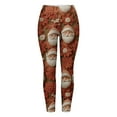 thumbnail image 4 of Gyexs Womens Christmas Leggings Lined Tights Soft Stretchable Pajamas Pants High Waisted Funny Legging Winter Clothing #10 Red & Size L, 4 of 5