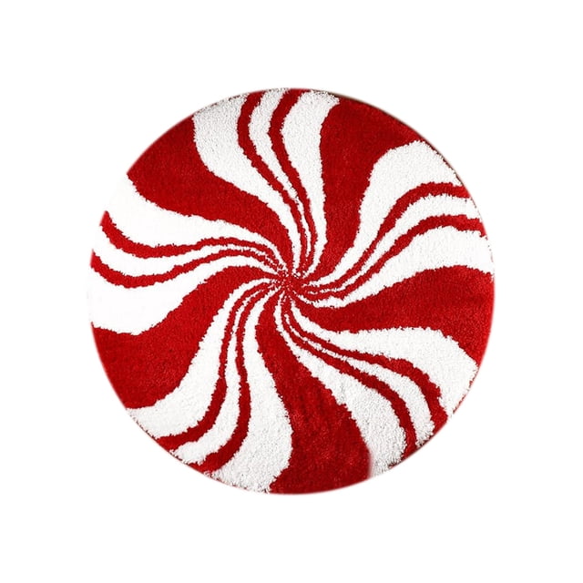 Alfombras De Baño Navideñas Alfombras De Baño Redondas Navideñas Con Copos De Nieve Rojos De 24 Pulgadas Antideslizantes Bonitas Decoraciones Festivas Navideñas Con Temática Invernal Alfombras De Ba