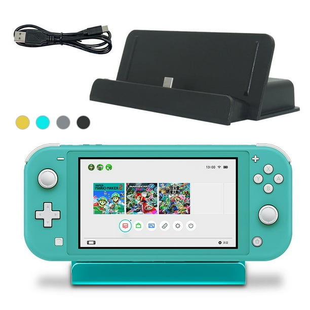 Charger For Nintendo Switch Lite Charging Dock Station Compatible With Switch Controller Portable Host Stand Charger With Type C Cable Blue Yellow Gray Black Walmart Com Walmart Com