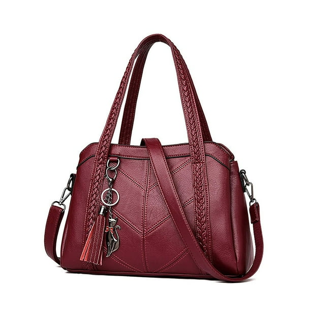 Bolso de hombro tipo hobo para mujer con correa para el hombro, bolso de hombro, bolso de mano hecho de PU, desechable