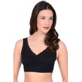thumbnail image 4 of Llli Lace Trimmed Cotton Modal Nursing Sleep Bra #4444,Small,Frappe/Ivory, 4 of 6