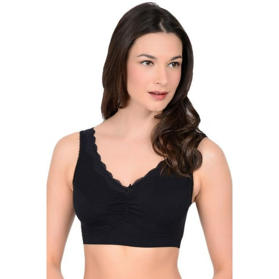 La Leche League Nursing Sleep Bra with Lace Neckline 4444