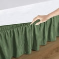thumbnail image 3 of D.N.G. BEDDINGS 1 Piece Wrap Around Bed Skirt, 15 Inch Deep Pocket, 800 Thread Cotton 100% Egyptian Cotton, Olympic Queen Size (66" x 80") Inch, Solid Moss, 3 of 3