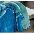 thumbnail image 4 of Chezmoi Collection Heavy Thick Korean Style Faux Mink Blanket Single Ply 9 Lbs, Reversible 750GSM Thick Silky Soft Plush Raschel Mink Blanket, 85" x 95" Asia King Size, Dolphins, 4 of 9