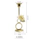 thumbnail image 1 of Candelabros cónicos de oro francés, candelabros decorativos, candelabros para mesa o repisa, centros de mesa, bodas, cenas, fiestas, decoración del hogar, 1 of 6