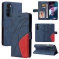 thumbnail image 1 of Compatible Motorola Edge X30 Case, Leather Wallet Case Stand View Magnetic Clasp Book Flip Folio Phone Cover - Blue, 1 of 5