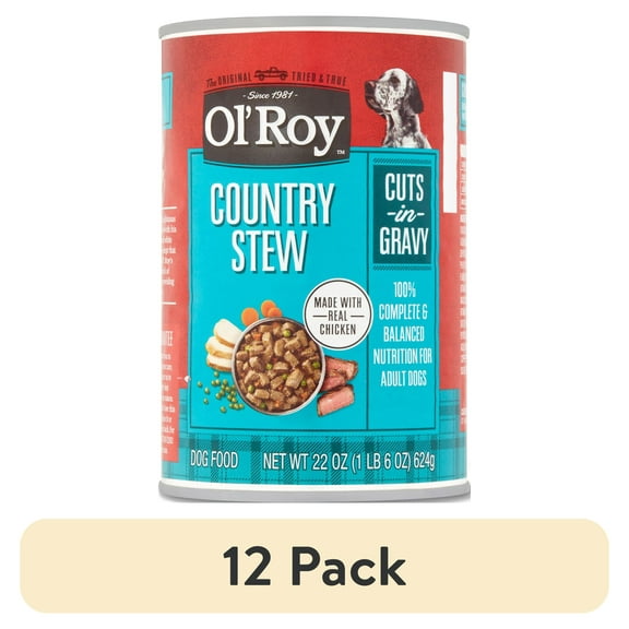 (12 pack) Ol' Roy Country Stew Cuts in Gravy Wet Dog Food, 22 oz