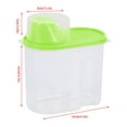 thumbnail image 4 of 2\.5L Plastic Food Storage Box Airtight Container With Pour Lids Kitchen Cereals Storage Bottles Rice Beans Jar Dried Grains Tank Green 1.9L, 4 of 9