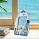 thumbnail image 1 of Marco de fotos de gaviota estilo mediterráneo | Expositor de 15 x 10 cm para sobremesa y pared | Portafotos decorativo de madera azul para escritorio y estantería, 1 of 5