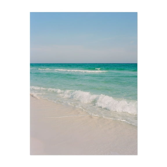 Summer Waves - Santa Rosa Beach Florida Photography Beach Ocean Waves Coastal Seascape Summer Tropical Unframed Wall Art Print 5 x 7 inches