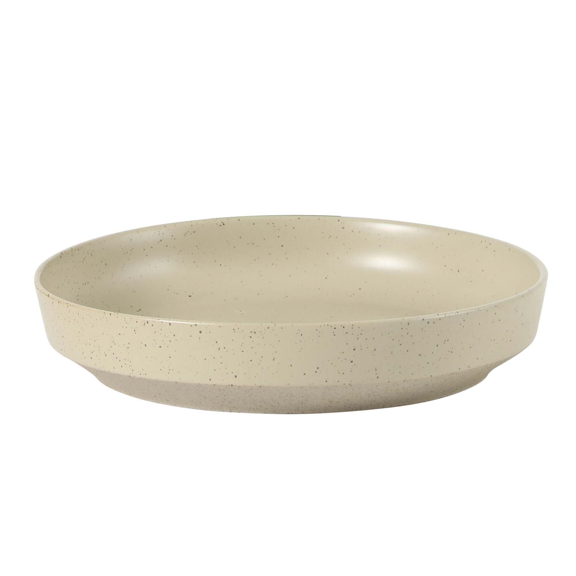 Gibson Elite Overbrook 16-Piece Pottery Clay Stoneware Dinnerware Set – White Reactive Glaze, Stackable Plates and Bowls w/ Pasta Bowl, Service for 4 – Microwave & Dishwasher Safe