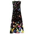 thumbnail image 3 of Sexy Dance Butterfly Print Maxi Dresses for Women Sleeveless Party Holiday Summer Dress Ladies Boho Kaftan Beach Sundress, 3 of 4