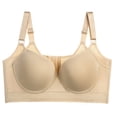 thumbnail image 4 of Ropa interior sin costuras brillante para mujer, anillo de acero suave, pecho grande, muestra pechos pequeños, colección push up, tipo ajuste deportivo, 4 of 5