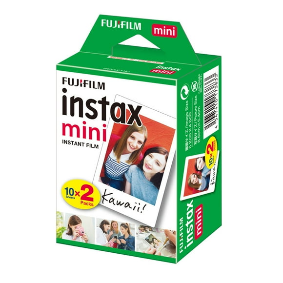 Carevas Fujifilm Instax Mini 20 Feuilles Blanc Film Photo Papier Instantané Album Impression Instantanée pour Fujifilm Instax Mini 7S/8/25/70/90/9/11