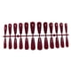 thumbnail image 2 of Qarigey 24 piezas de barniz de diseño de ataúd de uñas postizas puntas de uñas artificiales extralargas suministros de manicura estilo Arte de uñas rosa oscuro rojo, 2 of 6