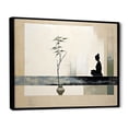 thumbnail image 2 of Designart "Modern Zen Asian Painting I" Asian Floater Framed Canvas Art Print, 2 of 7