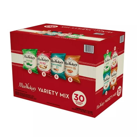 Miss Vickie's Kettle Cooked Potato Chips Variety 1.375 Oz 30 Count