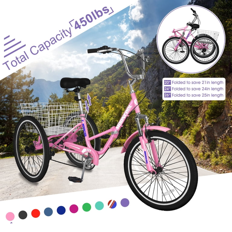 20 inch 3 wheel bicycle Electric Folding Mobility Tricycle  Liberty Trike 20" Red + Extra Battery Pack  LibertyTrike  three Electric bike  etrike Our foldable adult tricycle trikes come in various sizes and colors to suit every rider Safari Three Wheeler Tricycle with