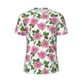 thumbnail image 5 of Wukai Rose Flowers Print Men's Short-Sleeved Mesh T-Shirt,Quick-Dry Short Sleeve Workout T-Shirt-X-Small, 5 of 8