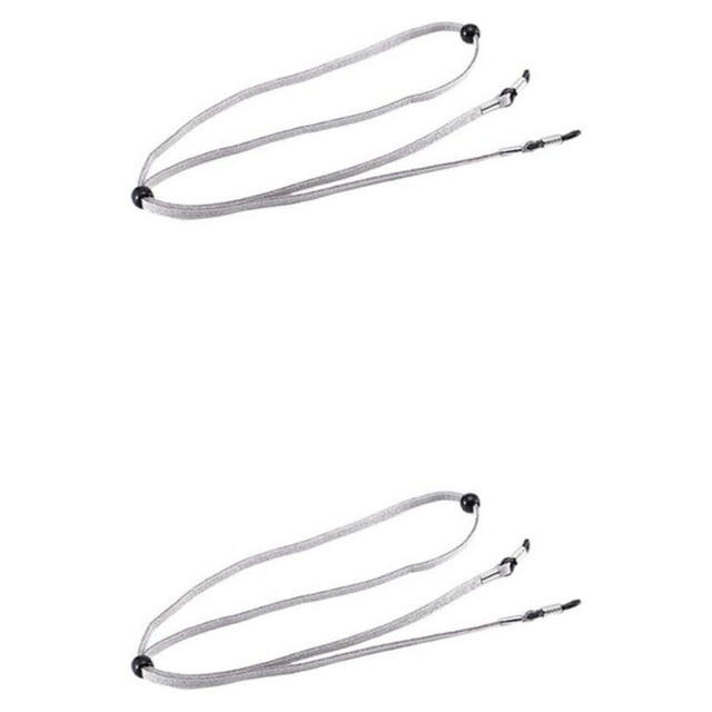 Transemion Eyeglass Strap Non- for Slip Stretchy Universal Rope Eyewear Sports Retainer Grey 26.77 Inch 2Set